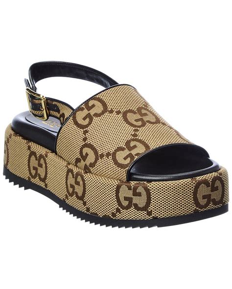 gucci jumbo gg platform sandals|Gucci unisex sandals.